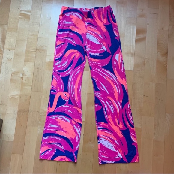 ❌❌SOLD❌❌Lilly Pulitzer Georgia May Palazzo Pants Flamingo❌❌SOLD❌❌ - Picture 2 of 3